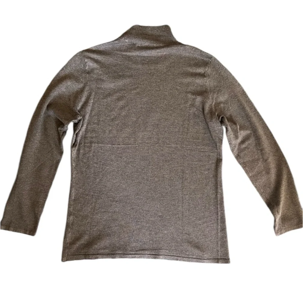 T Tahari Mockneck Sweater, Heather Graphite Gray, Large - Picture 9 of 15